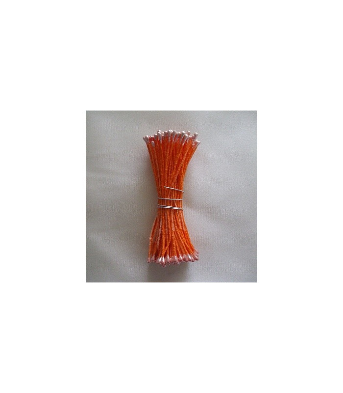 PEARLIZED STAMEN 2 SIDES ORANGE BASE/ORANGE FILAMENT