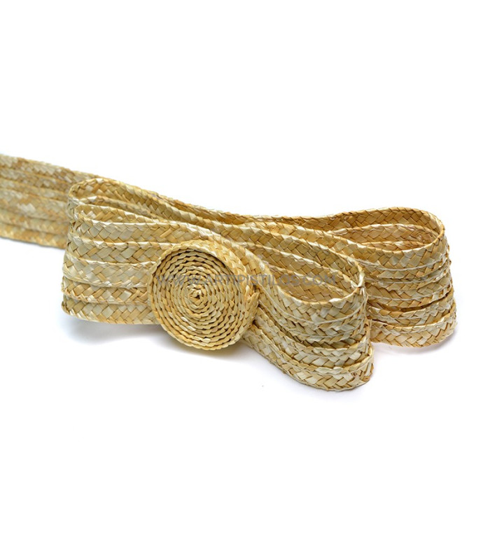 Braided natural straw ornament "FLOR"