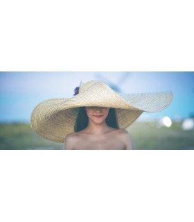 ✓ Sombrero verano Fedora paja natural - Miralles